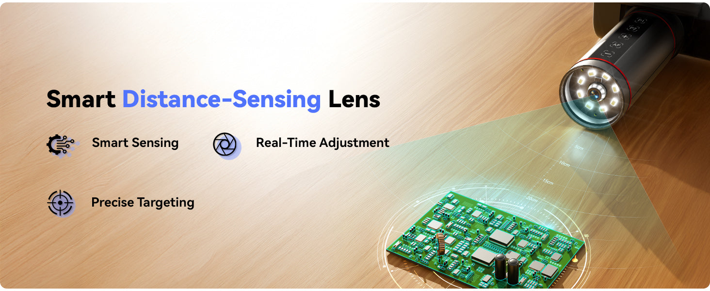 TOMLOV Autofocus Digital Microscope for Electronics 4k HDMI Microscopes 8" LCD Screen TM4K-AF Flex Arm PCB Welding Microscopes