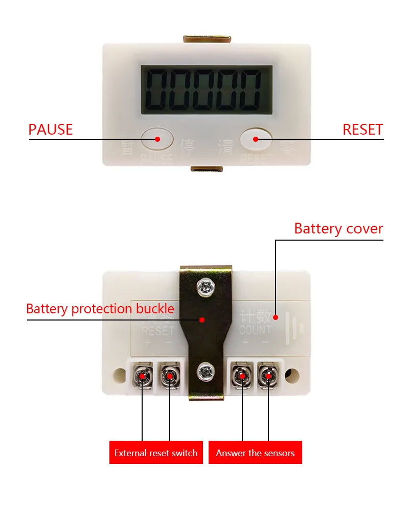 Electronic digital 5 display counter proximity Industrial magnetic sensor switch punch counter automatic induction counter meter