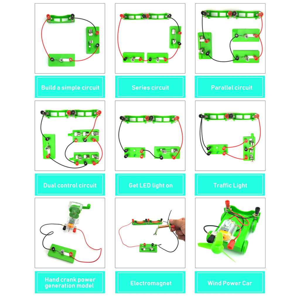 Student Electric Circuit Education Kits for School Lab Learning Physics Electromagnetic Experiments Teaching Aids Science Toys