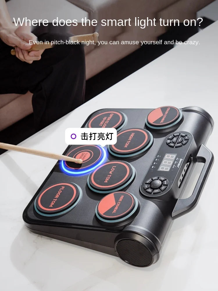 Electronic Drum  Kit Professional  Set Portable Beater Pad Adult And Children Beginner Home Electronic Drum Gift