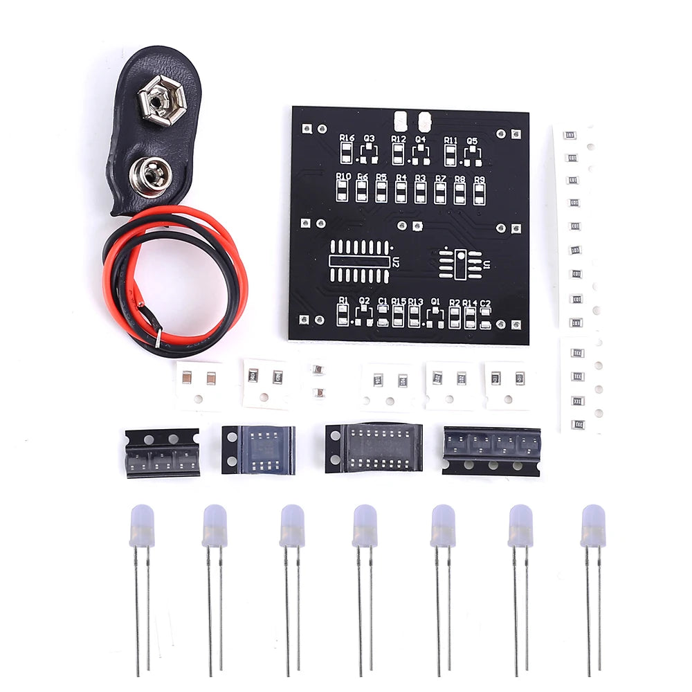 LED Dice DIY Electronic Kit Dice Touch Control Soldering Project Practice Suite LED Flashing Light Circuit Experiment
