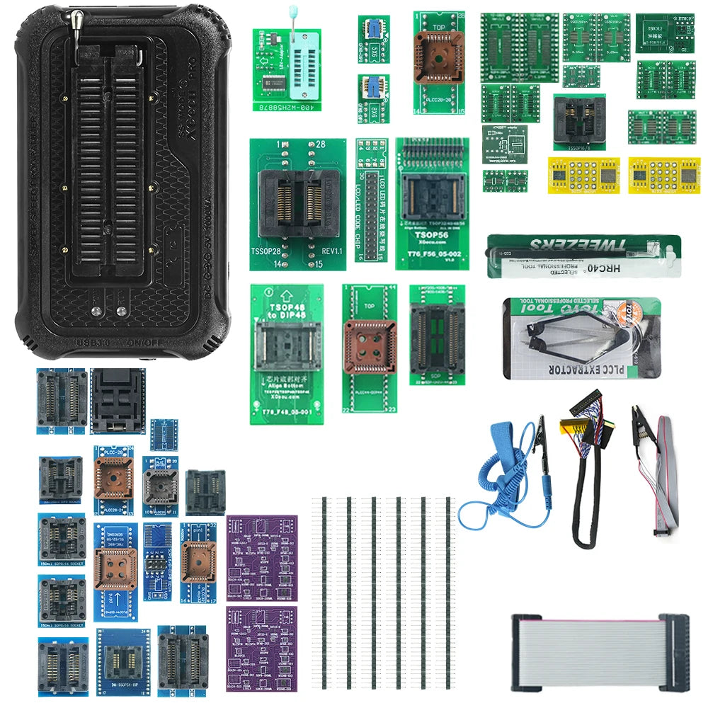 XGECU T76 Programmer with 52 adapters kit TSOP48 TSOP56 Adapter for Electronics Repair And Programming
