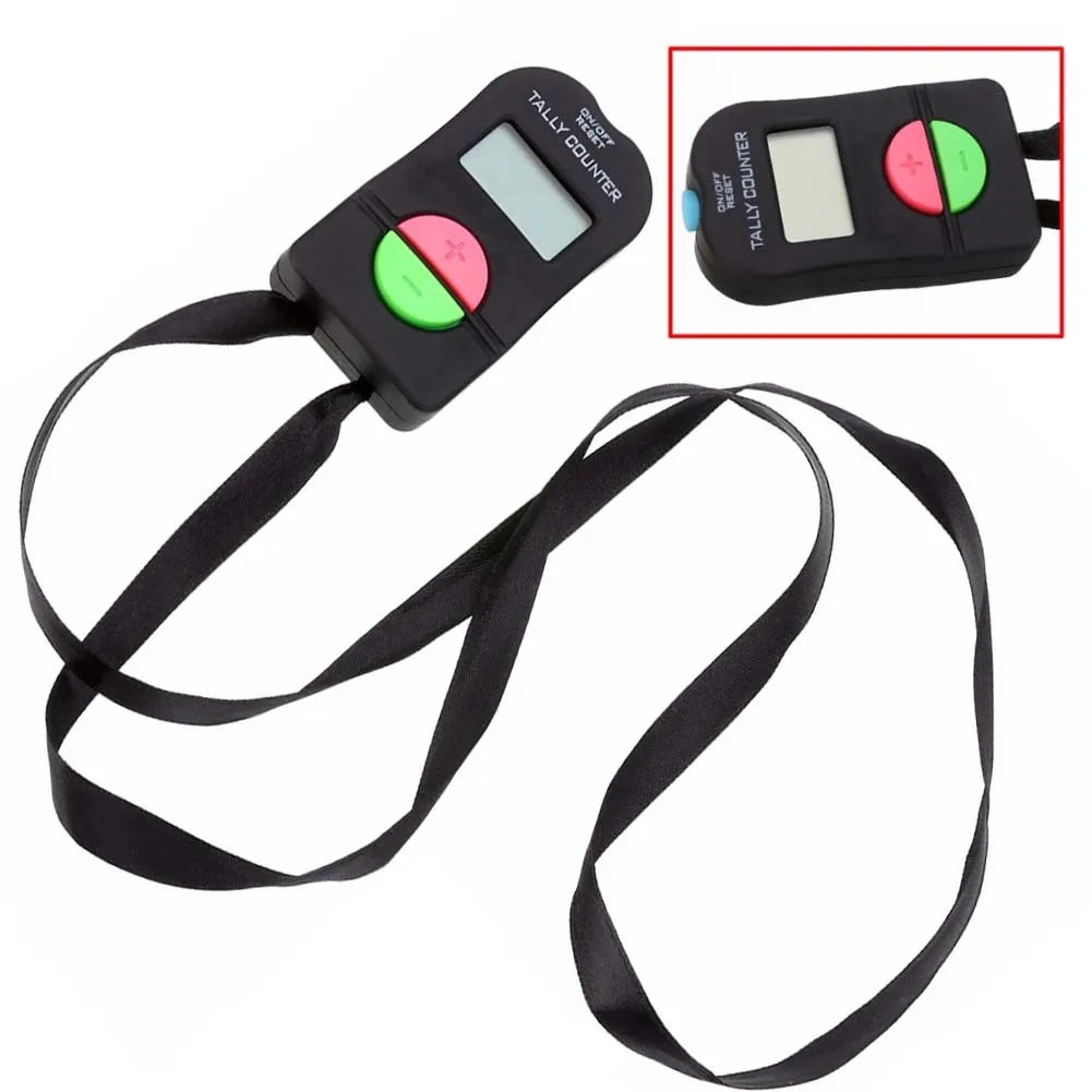 4 digit electronic handheld digital counter with sound beep and neck strap for attendance inventory rating and crowd control