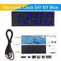 Electronic Clock DIY KIT LED Microcontroller Kit Digital Clock Time Light Control Temperature Thermometer Diy Electronic Kit