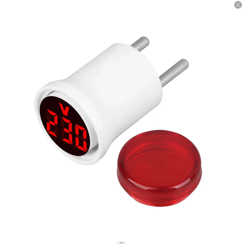 Digital Current and Voltage Ammeter, Circular LED Display, EU Plug, Digital LED Display, Electrical Instruments