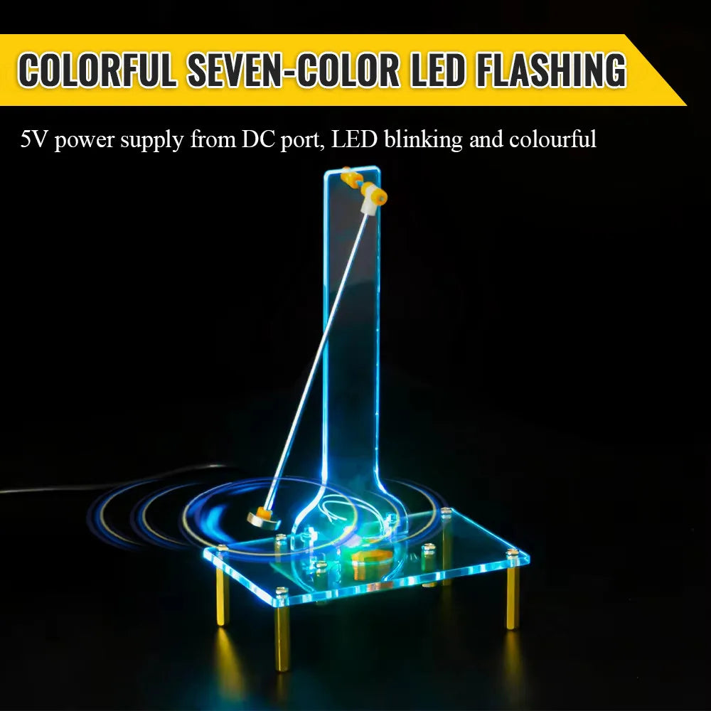 DIY Electromagnetic Swing Experimental Electronic Kit Supply with LED Flashing Sensing DIY Electronic Kit Soldering Practice 5V