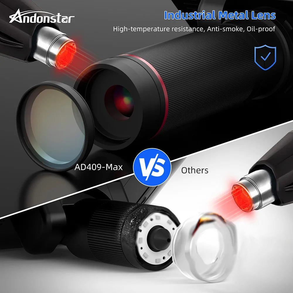 Andonstar AD409Max-ES with Endoscope 10.1'' HDMI WIFI Digital Microscope Measure for PCB SMD Soldering Phone Electronics Repair