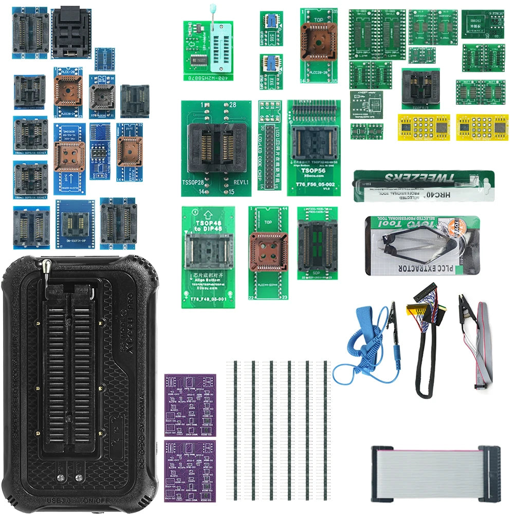 XGECU T76 Programmer with 52 adapters kit TSOP48 TSOP56 Adapter for Electronics Repair And Programming