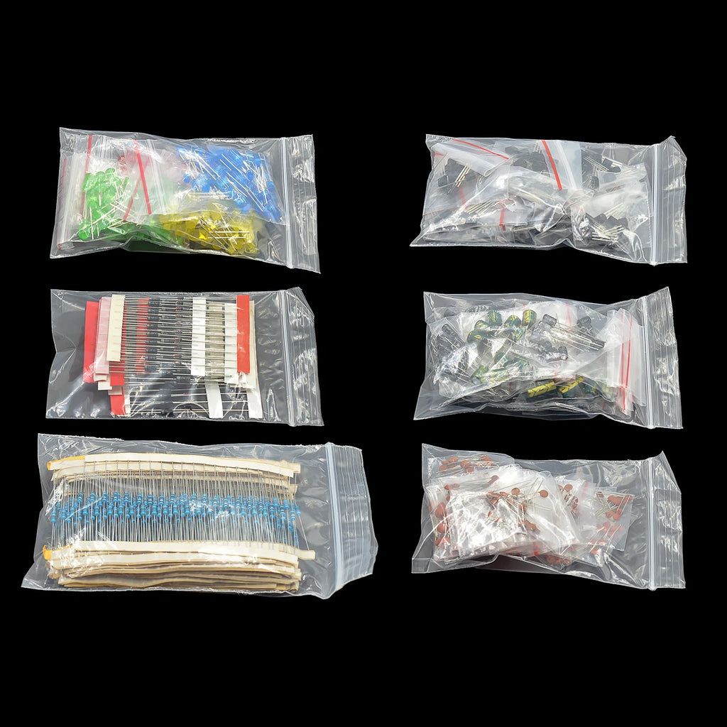 Electronic components Kits Metal film Resistor assortment kit led diodes electrolytic Capacitor Ceramic set transistor Pack