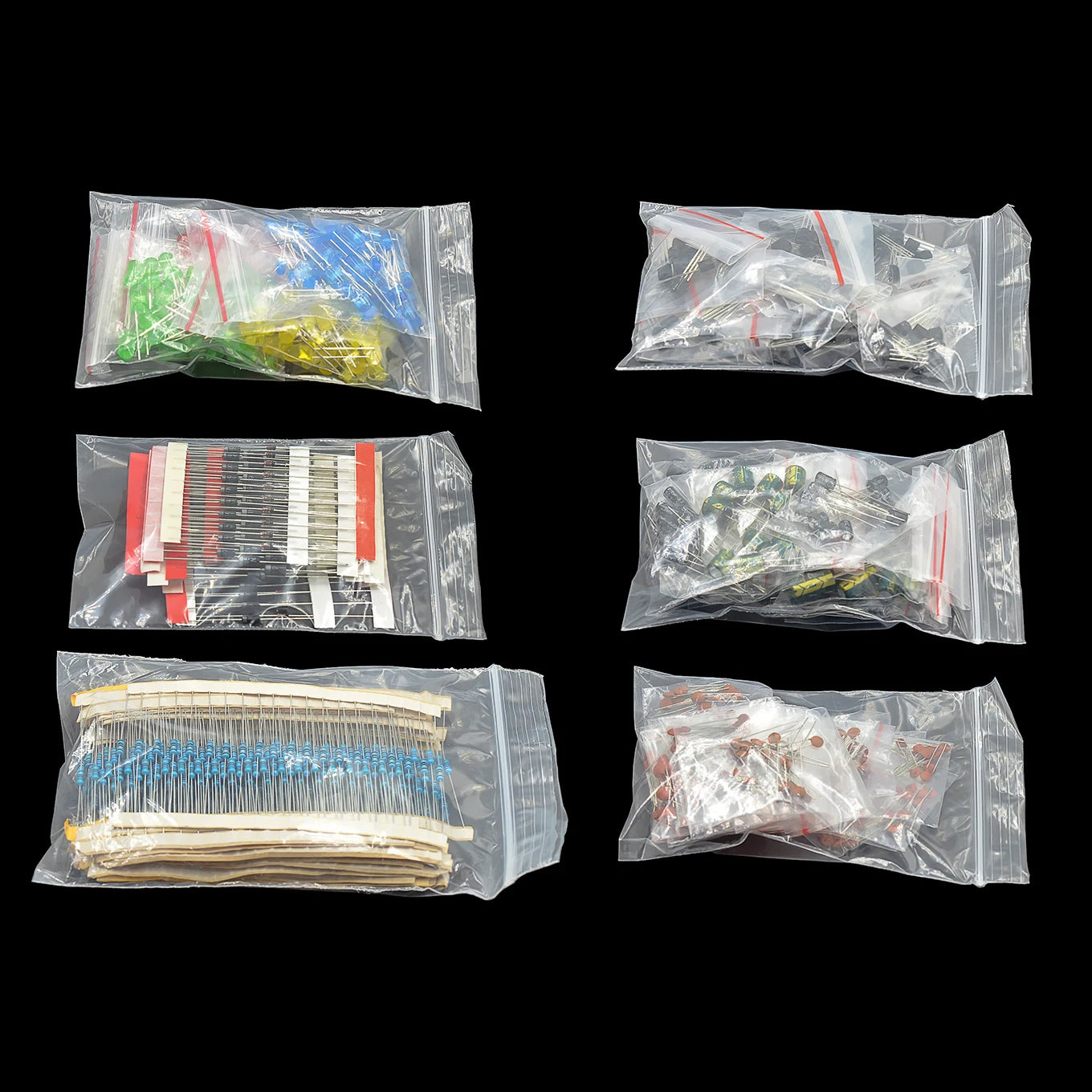 Electronic components Kits Metal film Resistor assortment kit led diodes electrolytic Capacitor Ceramic set transistor Pack