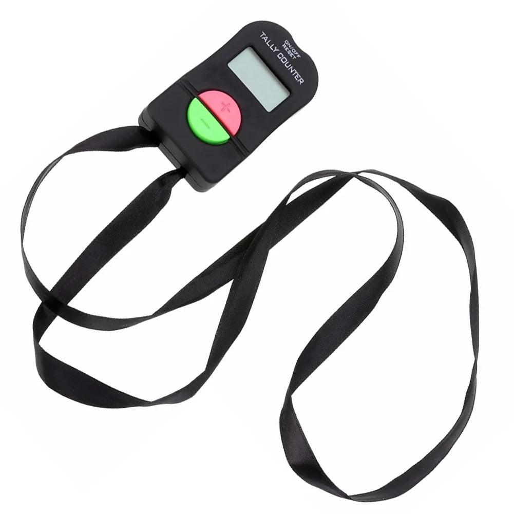 4 digit electronic handheld digital counter with sound beep and neck strap for attendance inventory rating and crowd control