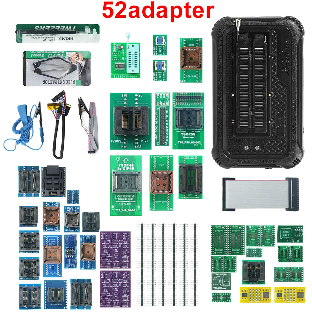 XGECU T76 Programmer with 52/6/13/23/35/49 Adapters TSOP48 TSOP56 25 in 1 QFN8 5*6/6*8 for Electronics Repair And Upgrading