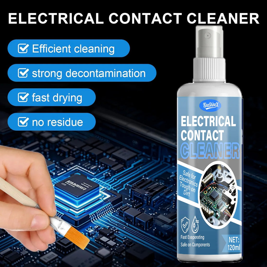 Electrical Contact Cleaner 120ml–Fast Drying,Safe on Electronics,No Residue Ideal for Circuit Boards,Computers & Precision Parts