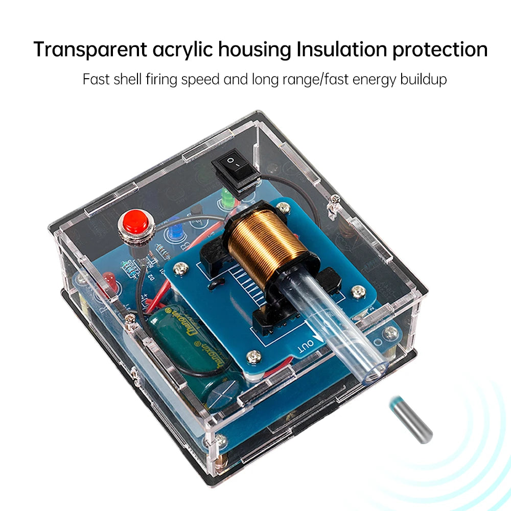 Electromagnetic Gun DIY Electronic Kit Long-range Projectile High-voltage Coil Booster Circuit Board Production Welding Electron