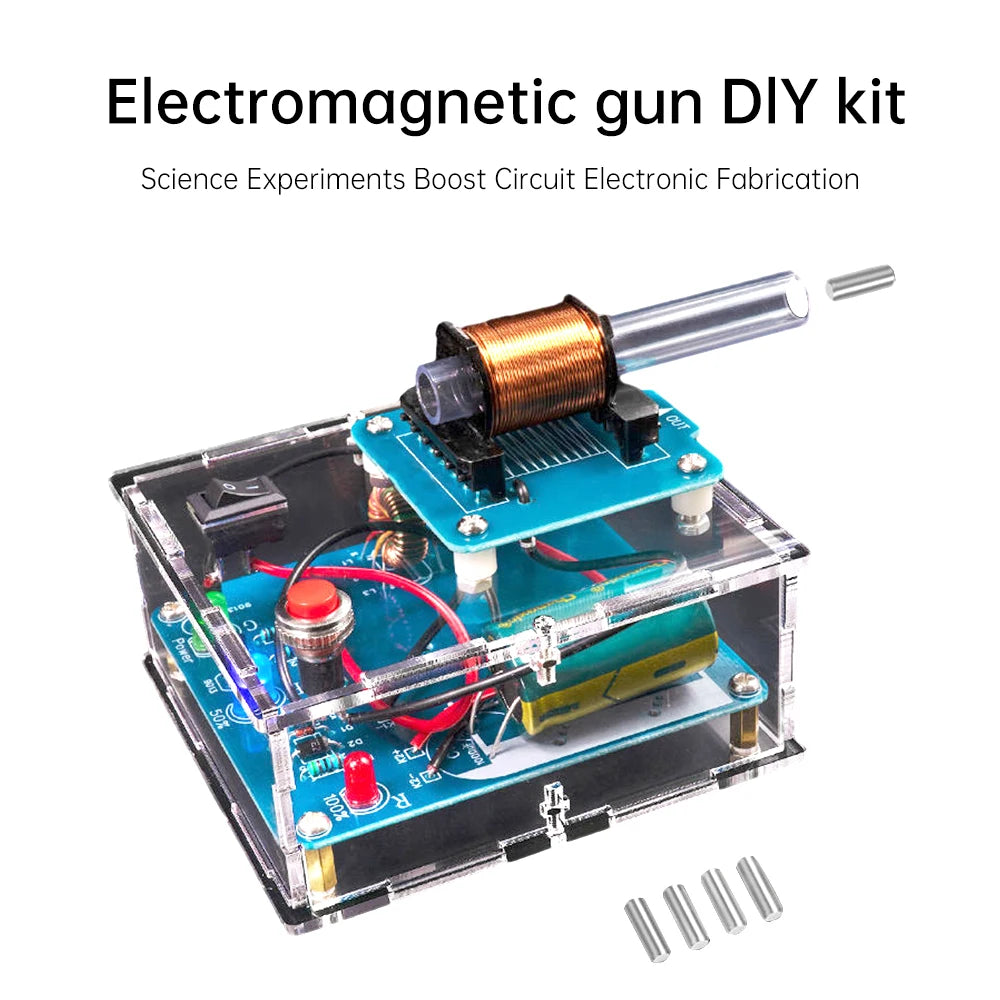 Electromagnetic Gun DIY Electronic Kit Long-range Projectile High-voltage Coil Booster Circuit Board Production Welding Electron