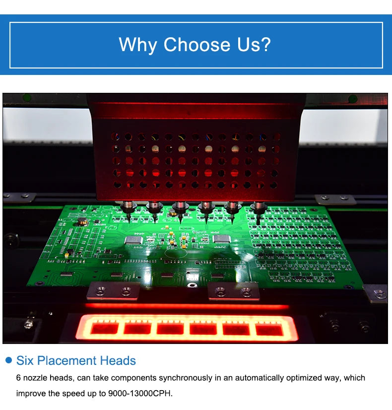 Stock in EU SMT660 Electronics Production Machinery Automatic Led Making Chip Mounter Assembly Pcb Smt Pick and Place Machine