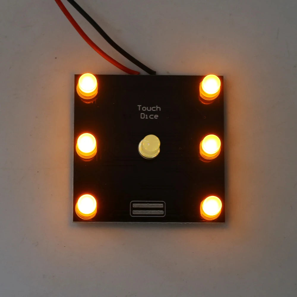 LED Dice DIY Electronic Kit Dice Touch Control Soldering Project Practice Suite LED Flashing Light Circuit Experiment