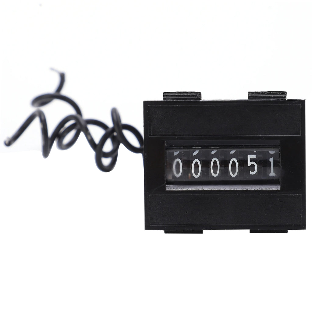 6 Digits Electronic Counter Electromagnetic Counter 6 Digits Electronic Industrial Totalizer with No Clear Function HX‑06