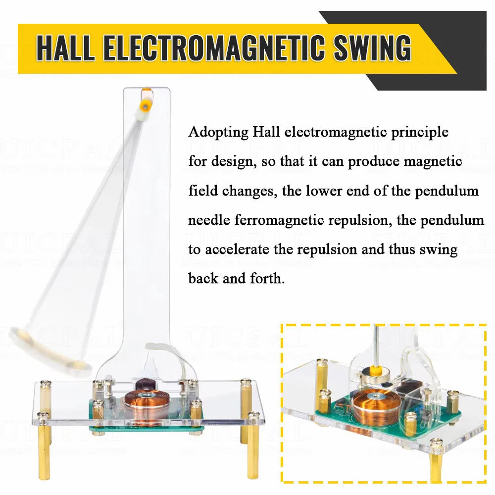 DIY Electromagnetic Swing Experimental Electronic Kit Supply with LED Flashing Sensing DIY Electronic Kit Soldering Practice 5V