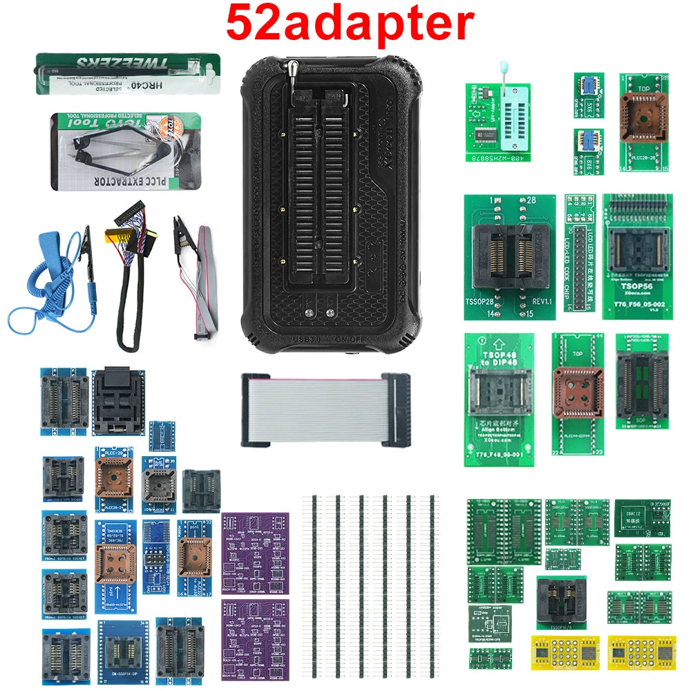 XGECU T76 Programmer with 52 adapters kit TSOP48 TSOP56 Adapter for Electronics Repair And Programming