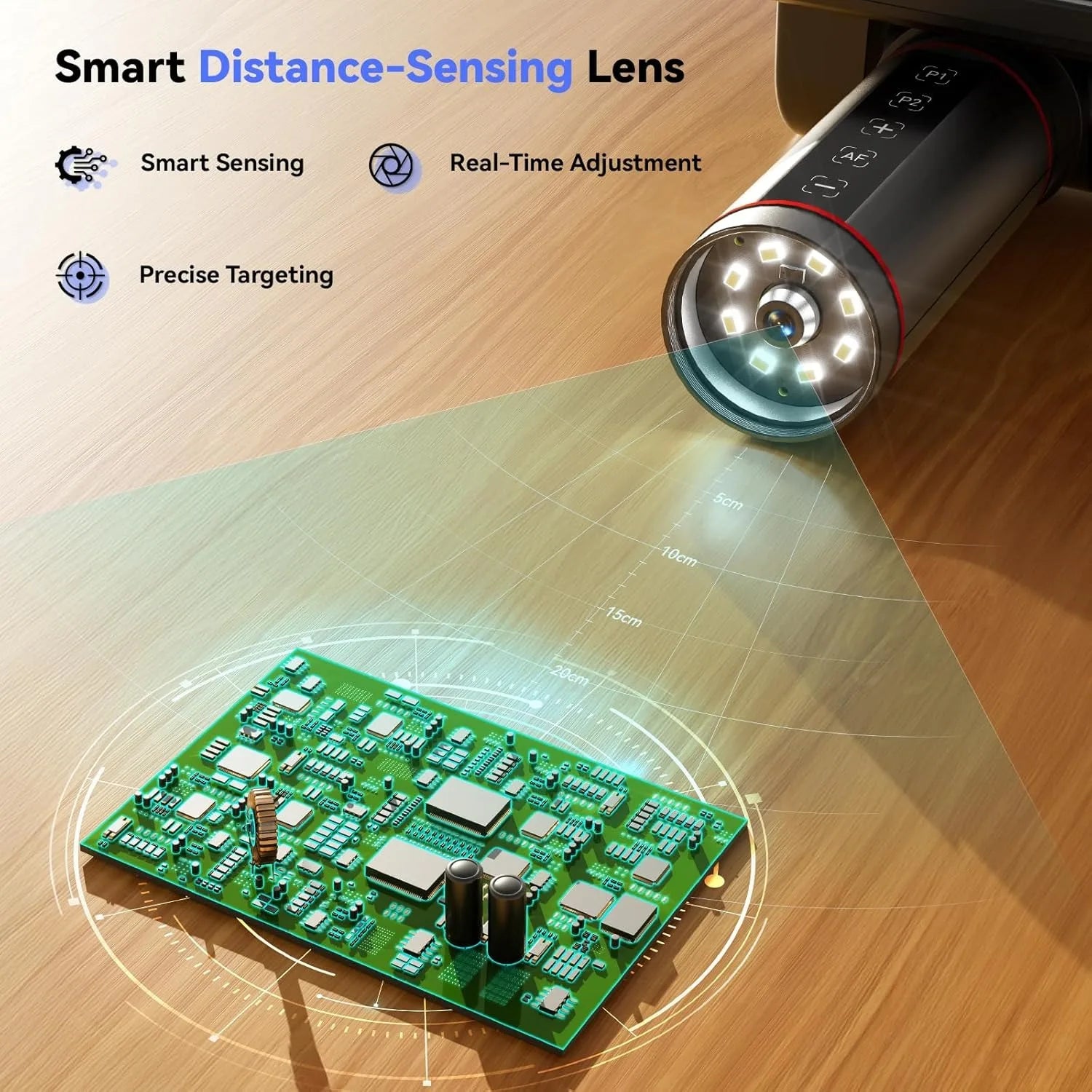 TOMLOV Autofocus Digital Microscope for Electronics 4k HDMI Microscopes 8" LCD Screen TM4K-AF Flex Arm PCB Welding Microscopes