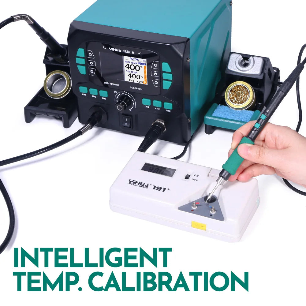YIHUA 992D-II Precision Hot Air  Rework Station 210 245 Soldering Iron Station for Microscope Soldering Electronics Repair PCB