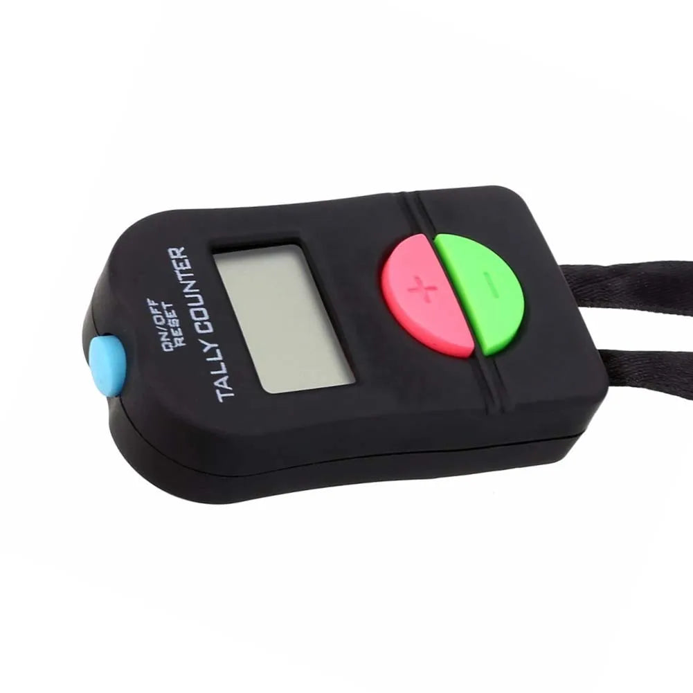 4 digit electronic handheld digital counter with sound beep and neck strap for attendance inventory rating and crowd control