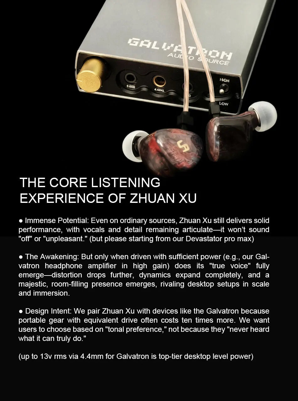 Venture Electronics UA ZhuanXu in Ear 3.5SE/4.4TRRRS omega Earphones HIFI