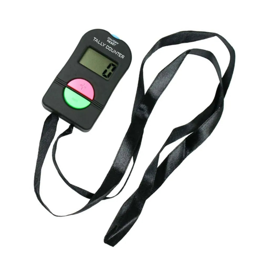 4 digit electronic handheld digital counter with sound beep and neck strap for attendance inventory rating and crowd control