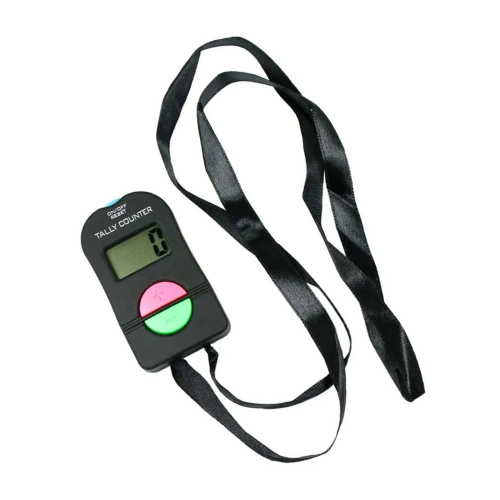 4 digit electronic handheld digital counter with sound beep and neck strap for attendance inventory rating and crowd control