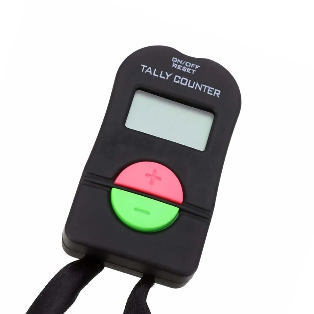 4 digit electronic handheld digital counter with sound beep and neck strap for attendance inventory rating and crowd control
