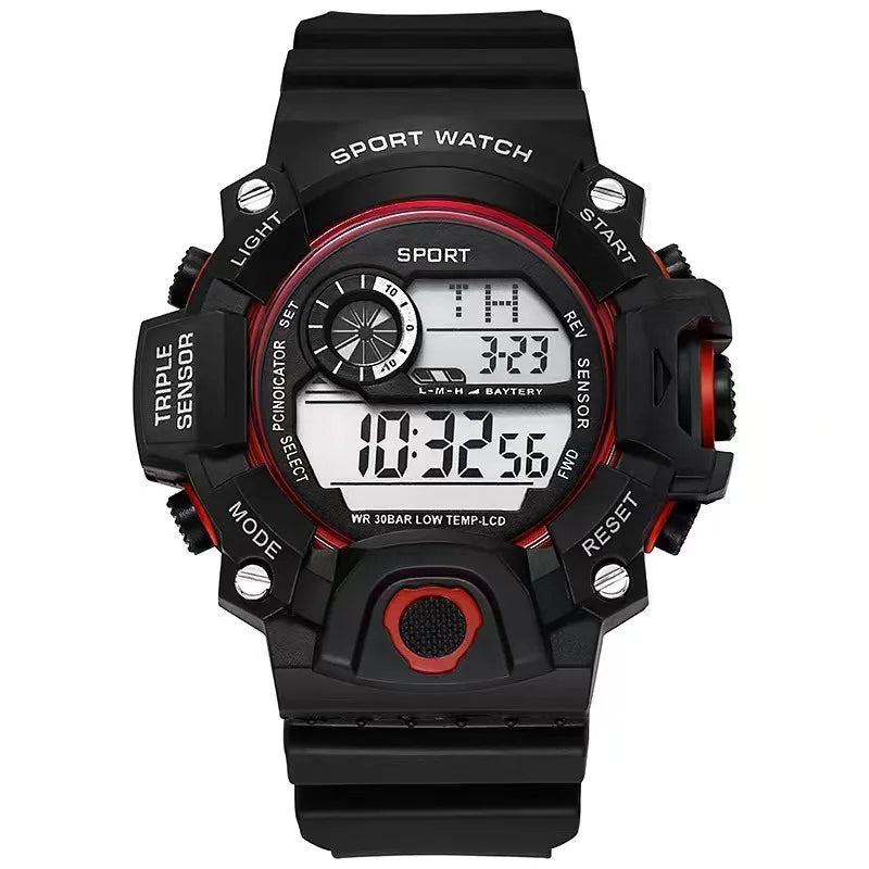 Electronic watch, stylish and simple outdoor large dial, multi-functional sports electronic watch