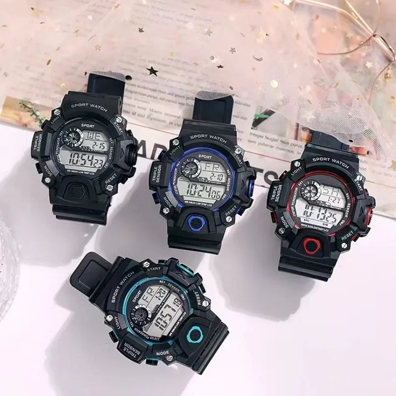 Electronic watch, stylish and simple outdoor large dial, multi-functional sports electronic watch