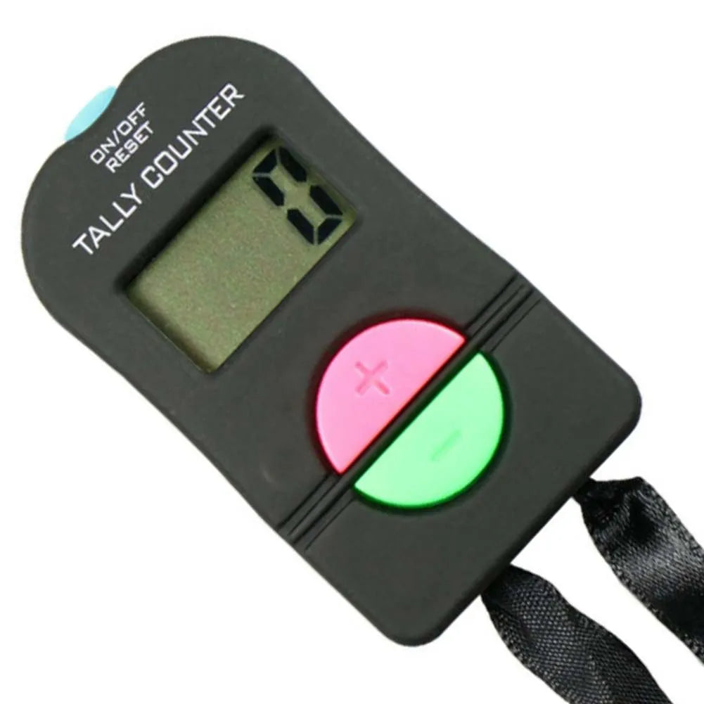 4 digit electronic handheld digital counter with sound beep and neck strap for attendance inventory rating and crowd control
